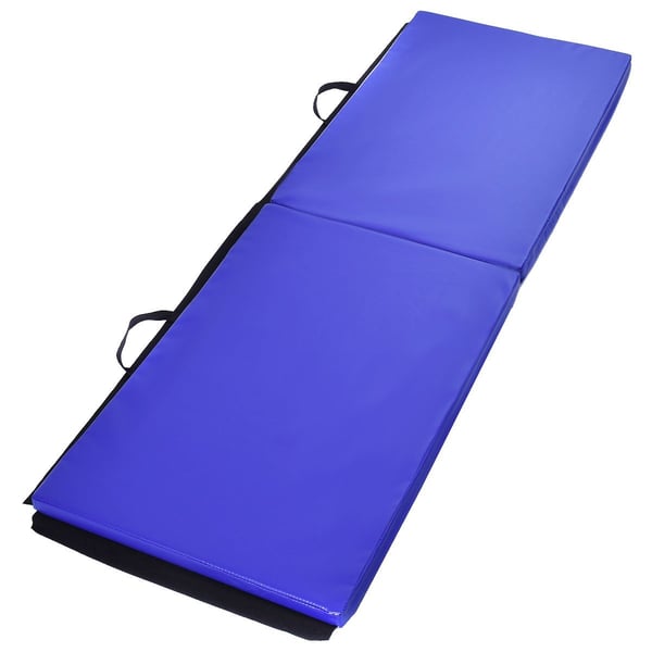 Myk gulvmatte gymnastikkmatte yogamatte foldematte gymnastikkmatte 180x60x4cm - blå Myk gulvmatte gymnastikkmatte yogamatte foldematte gymnastikkmatte 180x60x4cm - blå