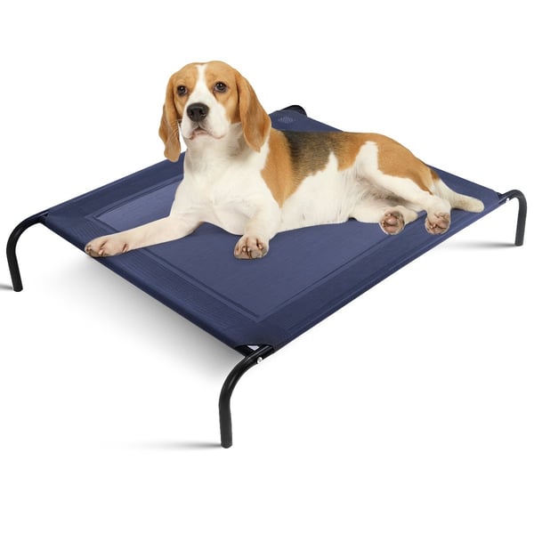 Hundeseng hage hundeseng utendørs hundesofa grå 110 x 80 x 18 cm metall