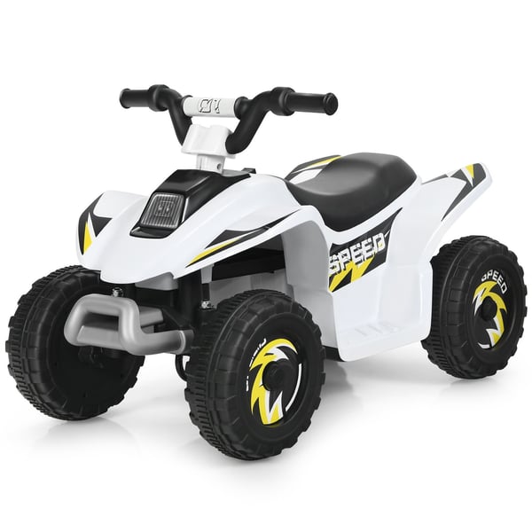 6V batteridriven Quad Mini Quad för småbarn 73 x 40 x 44,5 cm Vit