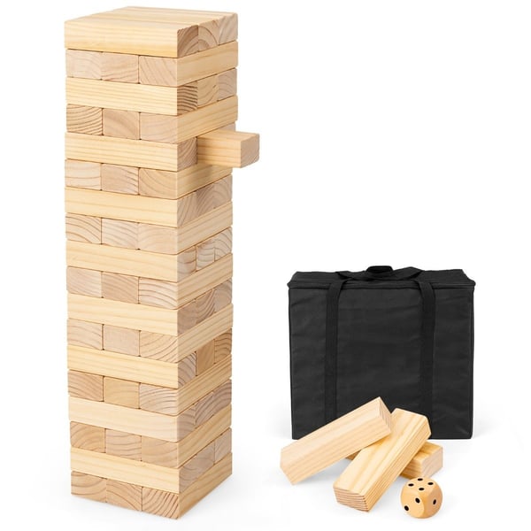 54 blokker laget av furu Darn tower spill byggeklosser spill 5 x 3,3 x 15,2 cm naturlig