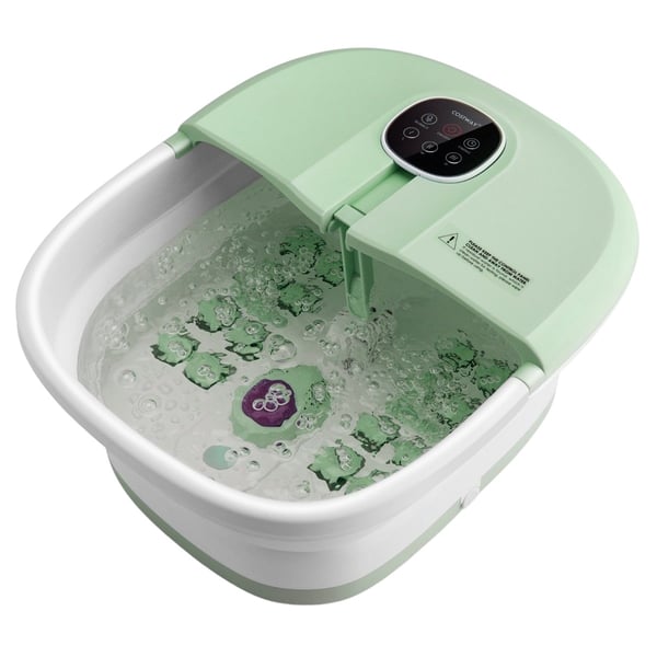 Sammenklappeligt fodbad med varme fodbad med fjernbetjening massager 33,5 x 41 x 20,5 cm grøn