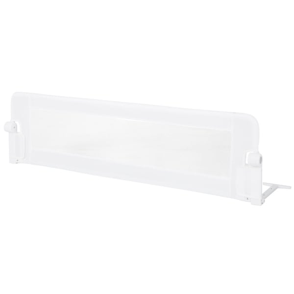 Sammenklappelig sikkerhedslåge til tremmesenge med justerbare stropper 150x40,5x42 cm hvid
