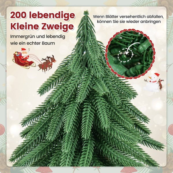 40 cm høyt bord juletre kunstjuletre med 200 grenspisser