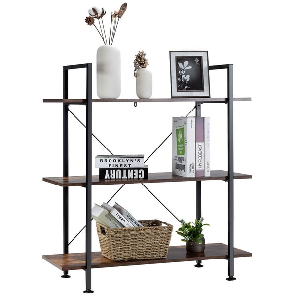 Hylle med 3-lags plante- og blomsterstativ med metallramme Flerbruksskjermstativ med tippesikring Hylle med 3-lags plante- og blomsterstativ med metallramme Flerbruksskjermstativ med tippesikring