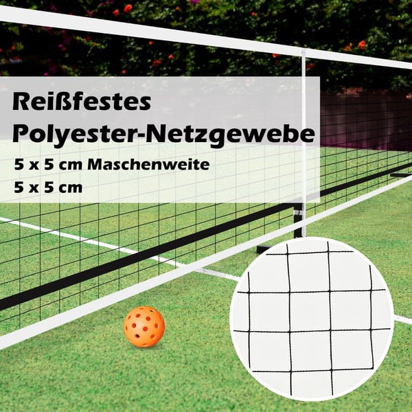 Bærbart pickleball-net med metalrør Stærkt polyesternet og Oxford-stofbæretaske Vejrbestandigt sportsnet 670 cm langt