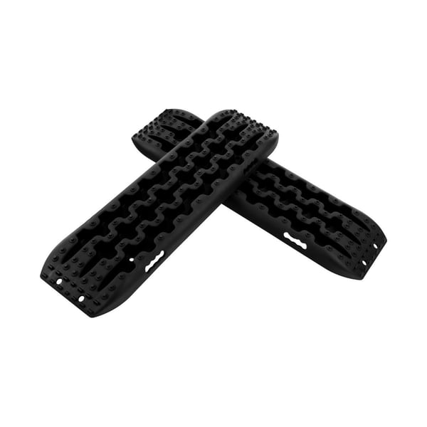 Sandplater off-road 2 stk trekkhjelp dekkstige for sand/slam/snø 107 x 31 x 7 cm svart