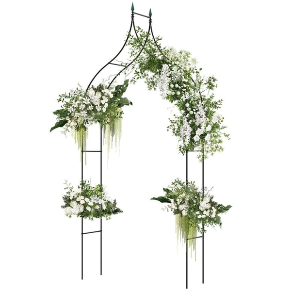 Rosebue metall hagebue i gotisk stil buegang rose espalier 125 x 39 x 287 cm