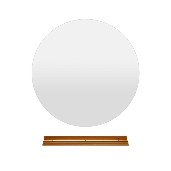 Ø60cm rund badrumsspegel med belysning & pekknapp & minnesfunktion väggspegel