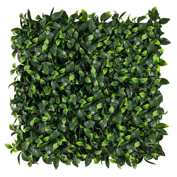 Förpackning med 12 st konstgjord häck växtvägg 50,5 x 50,5 cm Simulerad gräsmatta konstgjord växt grön