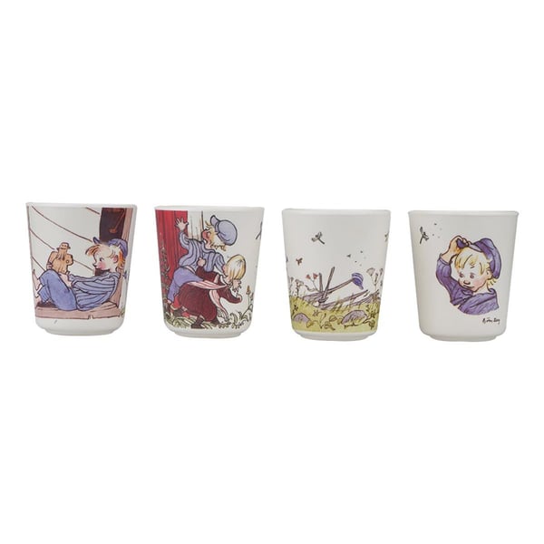 Emil 100% melamin servise 4 glasssett
