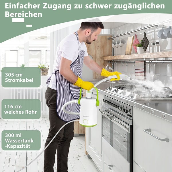 Multi-purpose damprenser bærbar håndholdt damprensemaskine med 1000 W power green