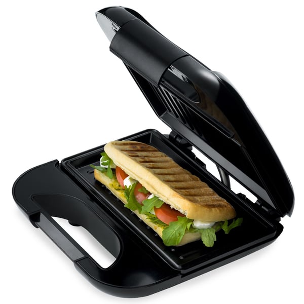 Sandwich Grill, Tarttumaton, 22x12cm, 750W, Musta