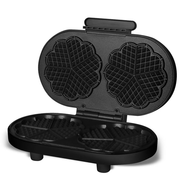 Dobbel vaffelkoker, 1600W, hjerteformet, PFAS-fri