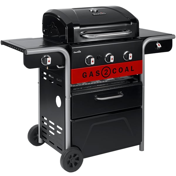 Hybridgrill Gas2Coal 2.0, 3+1 brennere, gass eller kull