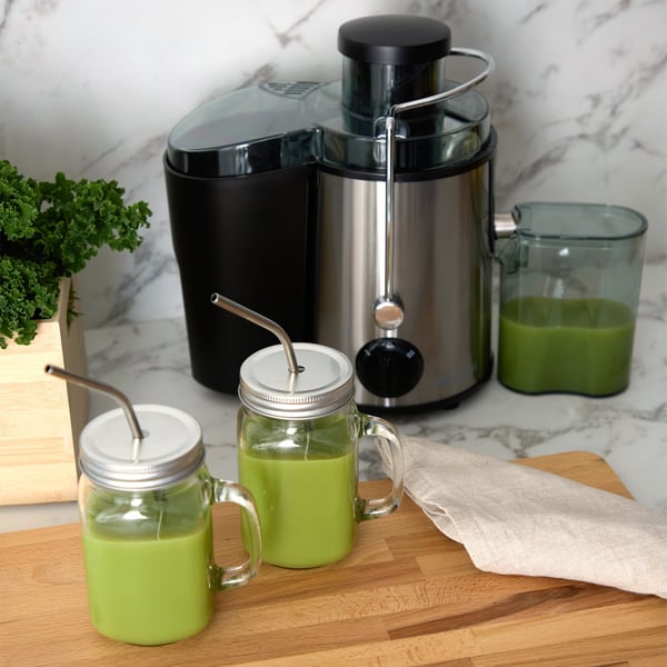 Juicer 600W, 0,5L rustfritt stål, sort