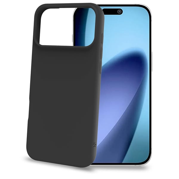 iPhone 17 Pro Max mjukt gummifodral, svart TPU