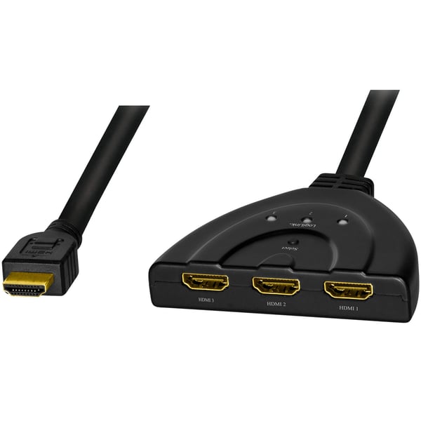 3-portars HDMI-switch, dubbelriktad, 4K UHD 30Hz