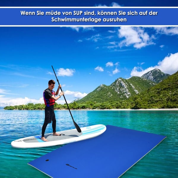 Flytende vannmatte – 270 x 180 cm, støtter 300 kg