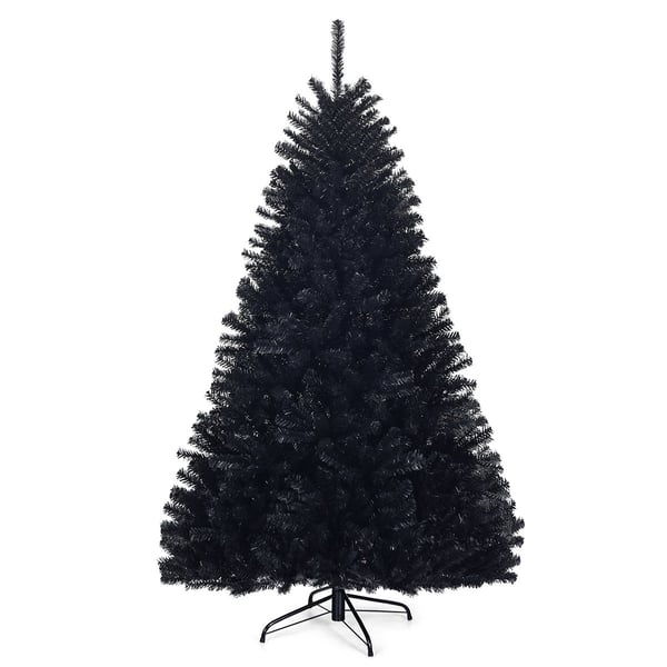 Sort PVC Halloween juletre, 180 cm, sammenleggbart