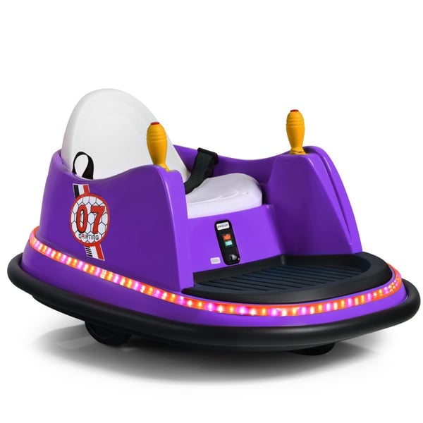 6V Kids elektrisk stötfångarbil med ljus och musik, lila 6V Kids elektrisk stötfångarbil med ljus och musik, lila