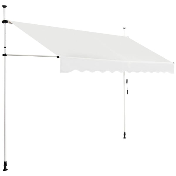 Udtrækkeligt solskærmsfortelt, 300 x 120 cm, beige