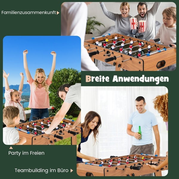 Sammenleggbart Fotballbord med ergonomisk håndtak, 33x36x109 cm