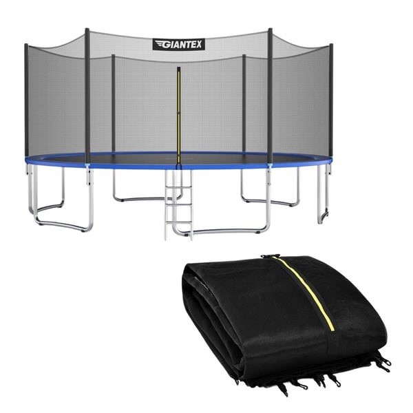 Trampoline sikkerhetsnett for 366 cm runde rammer med glidelås