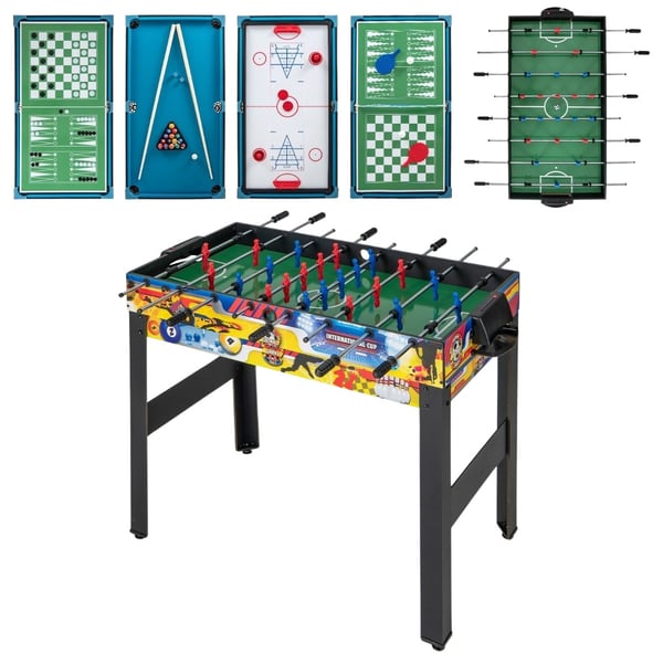12-i-1 flerspillbord: Fotball, Air Hockey, Biljard
