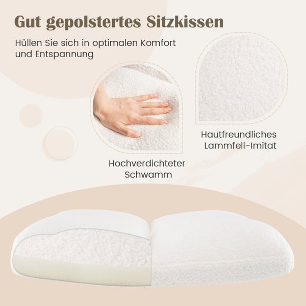 Kontorstol uten armlener, bredt sete, 160 kg kapasitet, beige