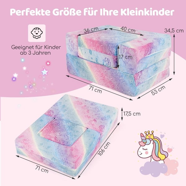 Modulær barnesofa – Glow-in-the-Dark lekesofa, 71x53x34,5 cm