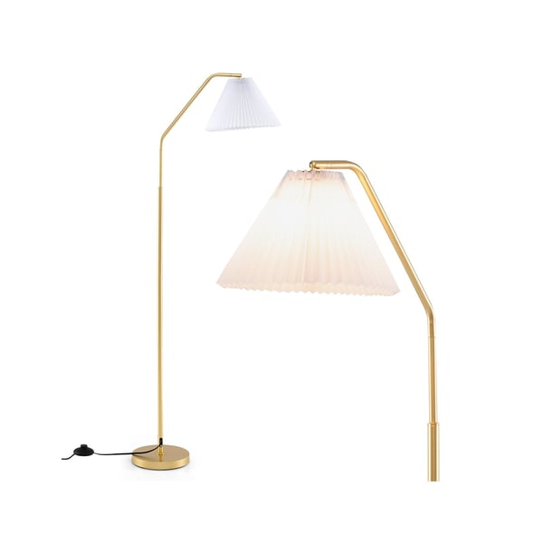 Golvlampa med justerbart huvud, E27 sockel, 168cm, guld Golvlampa med justerbart huvud, E27 sockel, 168cm, guld