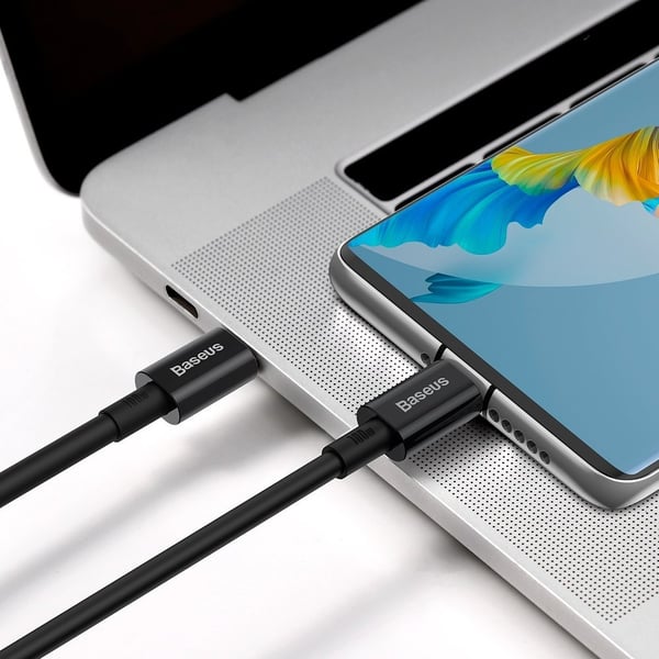 Baseus CATYS-C01 USB-C - USB-C PD QC FCP Kabel 100W 5A 480Mb/s 2m - Svart