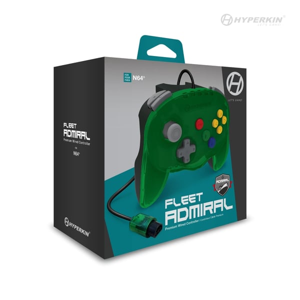 Fleet Admiral Premium Trådad Handkontroll Kompatibel med Nintendo 64