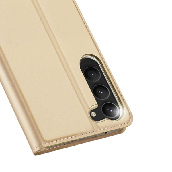 Dux Ducis Skin Pro Flip Fodral med Korthållare Samsung Galaxy S23 - Guld