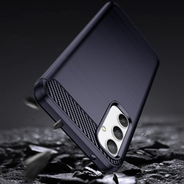 Carbon Case Flexibelt Skal Samsung Galaxy A54 - Mörkblå