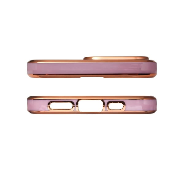Lighting Color Case Skal med Ram iPhone 12 Pro Max - Guld/Lila