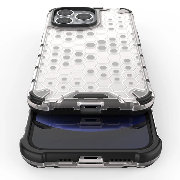 Honeycomb Hybrid Skal iPhone 13 Pro - Transparent
