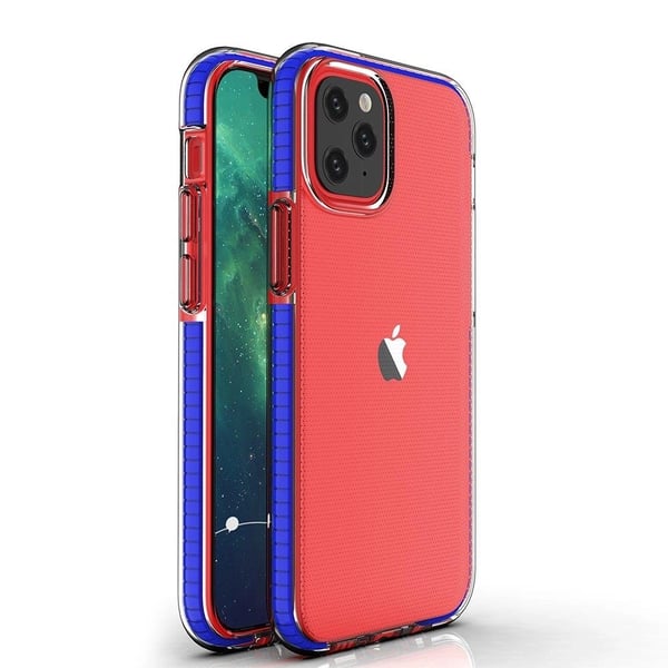 Spring Case Skal med Ram iPhone 13 Mini - Transparent/Mörkblå