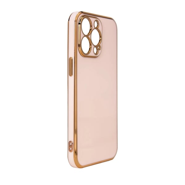 Lighting Color Skal med Ram iPhone 12 Pro Max - Guld/Rosa