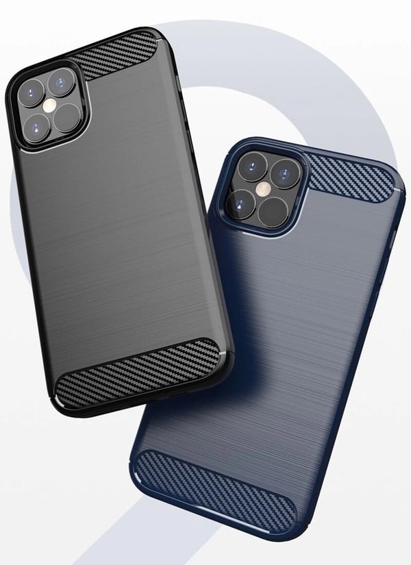 Carbon Case Flexibelt Skal iPhone 12 Mini - Svart