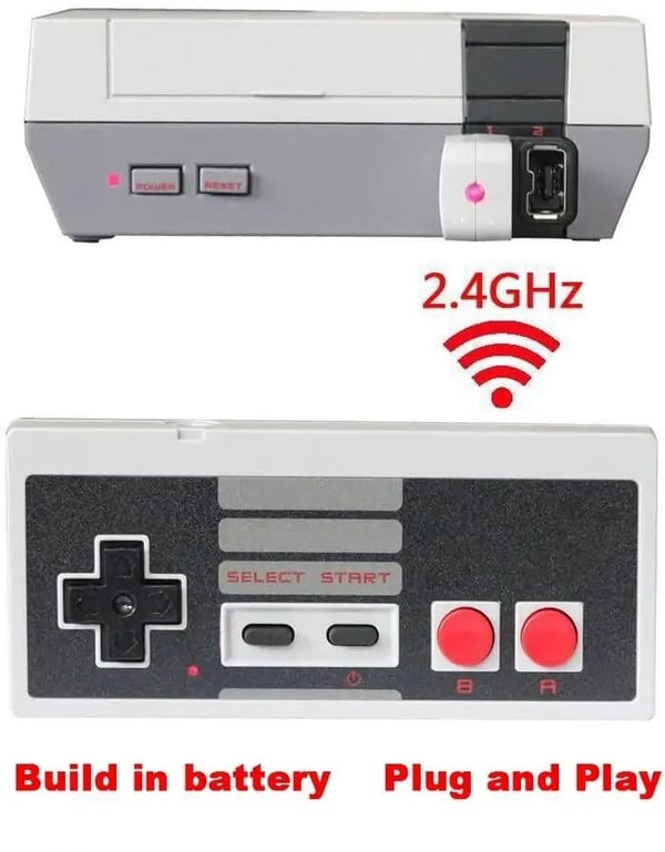 Trådlös Handkontroll Kompatibel med Nintendo Classic Mini (2-pack)