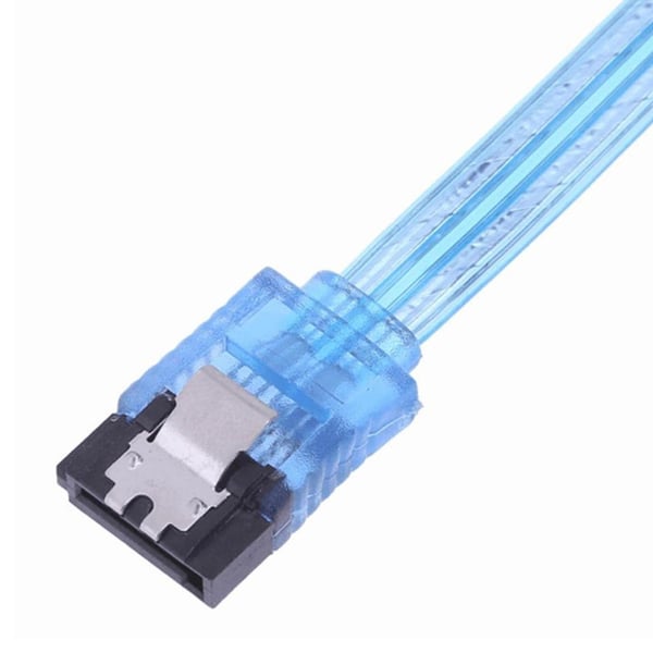 SATA 3.0 Kabel Blå Transparent 0.5m (2-pack)