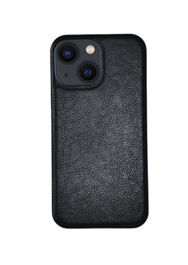 Läderskal till iPhone 14 Plus Svart