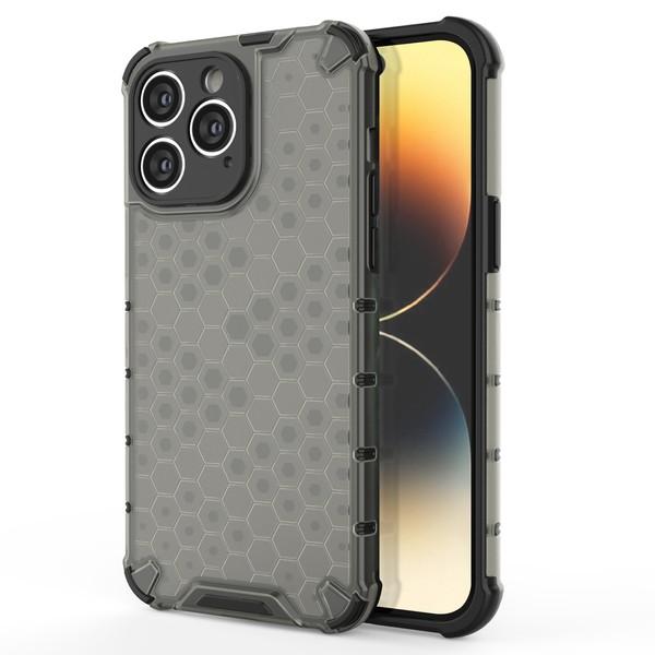 Honeycomb Hybrid Skal iPhone 14 Pro - Transparent/Svart