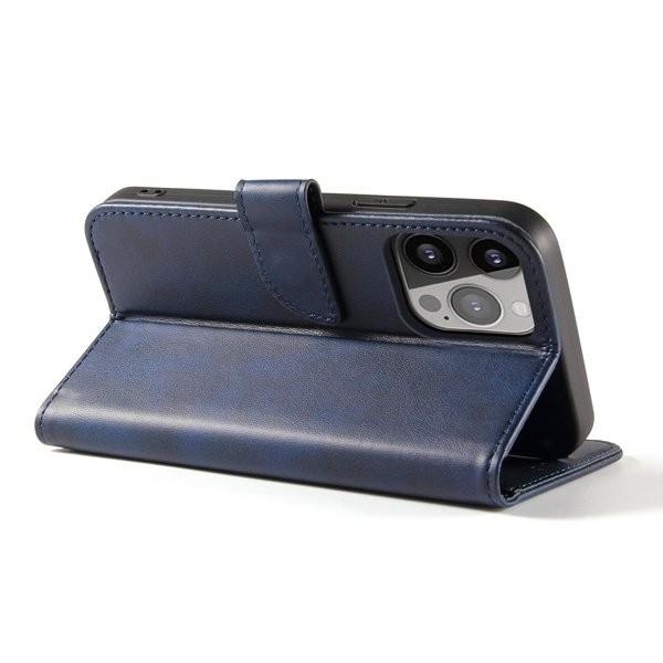 Magnet Case Flip Fodral med Ställ och Plånbok iPhone 14 Plus - Mörkblå