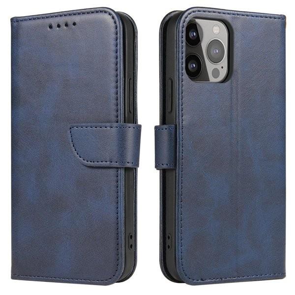 Magnet Case Flip Fodral med Ställ och Plånbok iPhone 14 Plus - Mörkblå