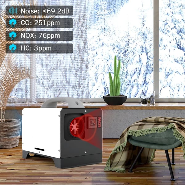 5kW 12V/24V universal dieselluftvärmare med Bluetooth/timer, kompletta tillbehör