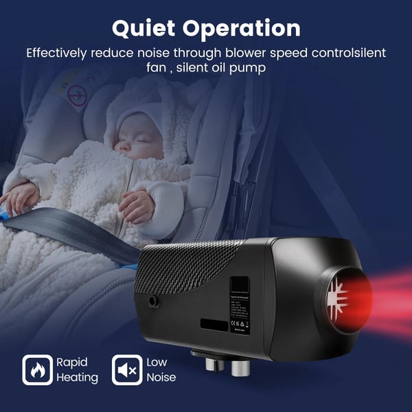 12V 5-8KW delad bilvärmare med LCD-kontrollpanel och fjärrkontroll, energibesparande dieselluftvärmare, enkel installation