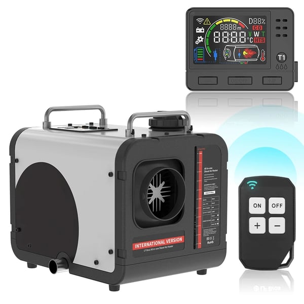 12V/24V/220V 5KW horisontell integrerad dieselluftvärmare, 2 uppvärmningslägen, anti-oljeläckagedesign, utmärkt prestanda