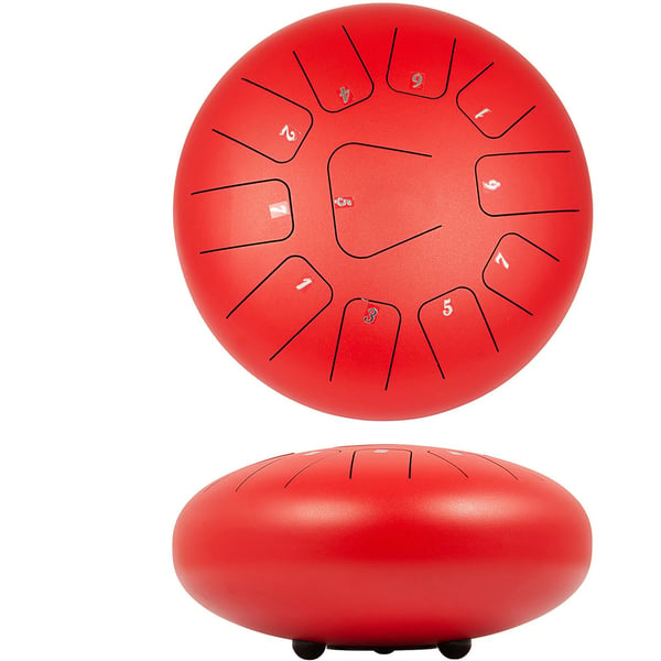 12" 11-toner C-dur skala tunga trumma med klubbor och tillbehör, stål titanlegeringsmaterial, perfekt ljudkvalitet, lätt att lära sig/spela
